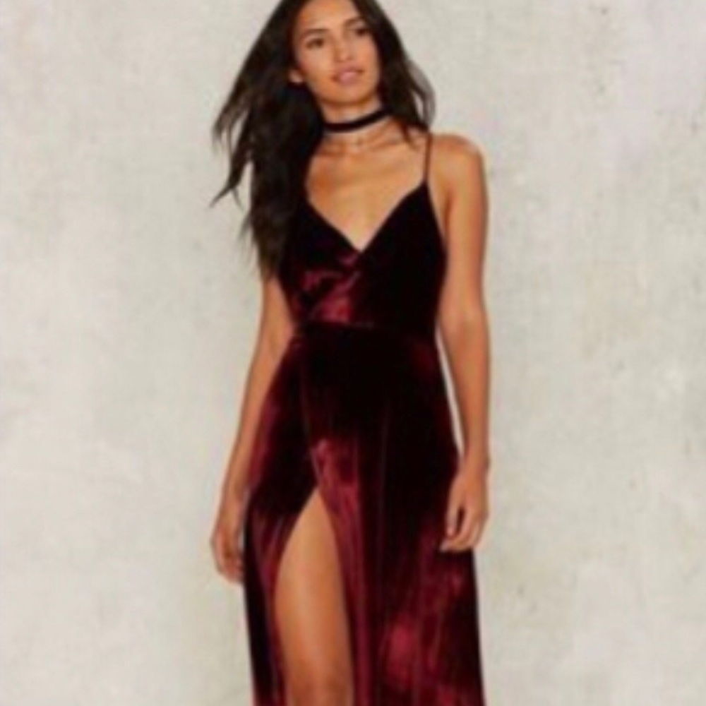 Velvet maxi dress